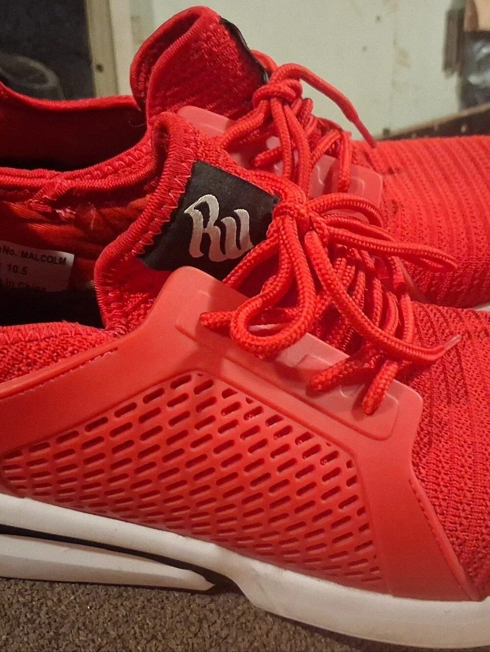 Unbranded Men’s Red Knit Athletic Sneakers